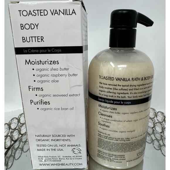 Whish Toasted Vanilla Body Butter 5 Oz & Bath & Body Gel 13 Oz Bundle-HTF - Picture 5 of 5
